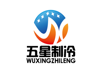 何锦江的五星制冷工程logo设计