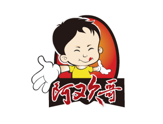 黄安悦的阿欢哥logo设计