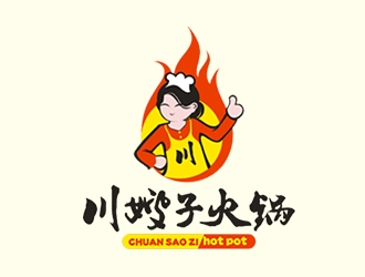 靳提的川嫂子火锅logo设计