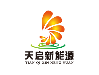 黄安悦的天启新能源logo设计