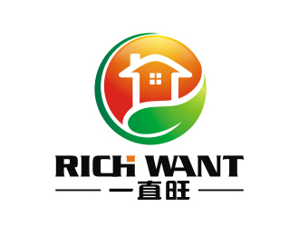 杨福的一直旺  RICH WANT 农业开发有限公司logo设计