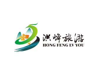 黄安悦的洪峰旅游logo设计