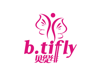 丁小钰的中文：贝缇绯，字母：b.tiflylogo设计