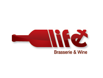 林小晚的life+西餐红酒廊logo设计