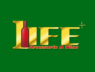 何锦江的life+西餐红酒廊logo设计