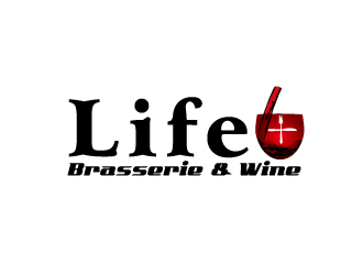 何锦江的life+西餐红酒廊logo设计