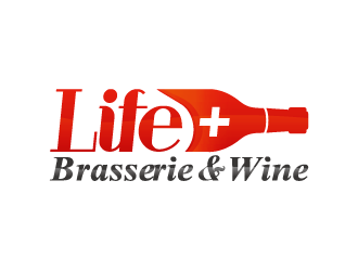 周金进的life+西餐红酒廊logo设计