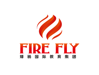 周金进的中文：烽杨国际教育集团  英文：fire fly（萤火虫）logo设计