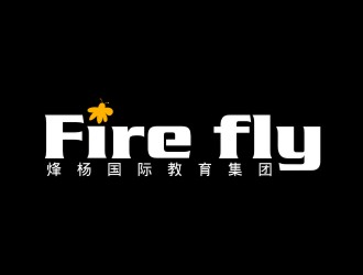 林思源的中文：烽杨国际教育集团  英文：fire fly（萤火虫）logo设计