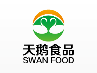 周同银的天鹅食品logo设计