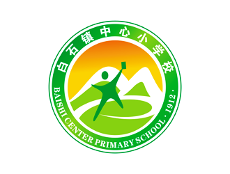 谭家强的重庆市忠县白石镇中心小学校logo设计