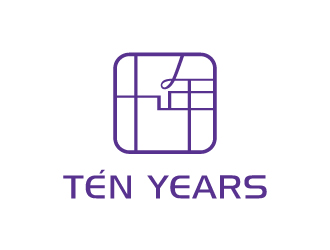 许建茂的ten years  十年logo设计