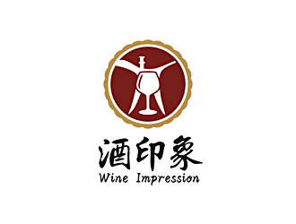 舒强的酒印象-进口酒业logo设计