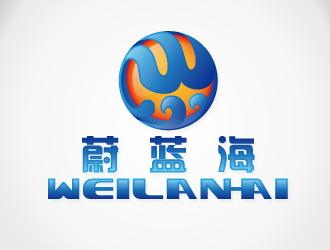 何锦江的蔚蓝海logo设计