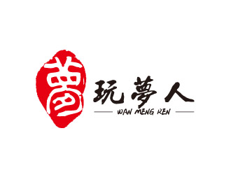 文大为的玩梦人logo设计