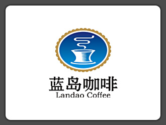 舒强的蓝岛咖啡logo设计