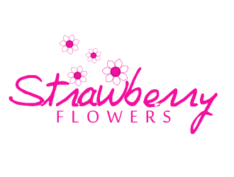 林思源的中文：草莓花朵；英文：Strawberry flowerslogo设计