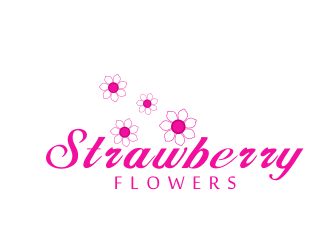 林思源的中文：草莓花朵；英文：Strawberry flowerslogo设计