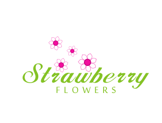 林思源的中文：草莓花朵；英文：Strawberry flowerslogo设计