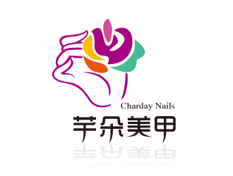 林小晚的芊朵美甲logo设计