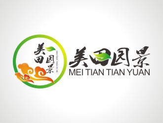 张军代的美田园景logo设计
