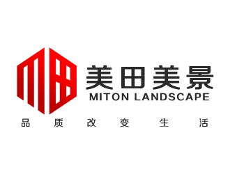 仓小天的美田园景logo设计