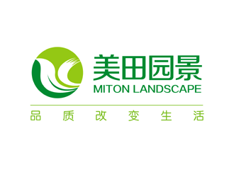 谭家强的美田园景logo设计