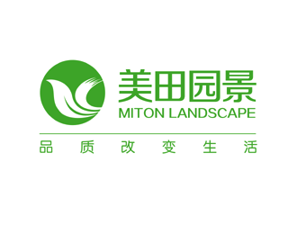 谭家强的美田园景logo设计