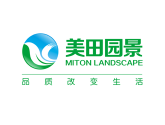 谭家强的美田园景logo设计