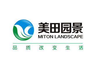 谭家强的美田园景logo设计