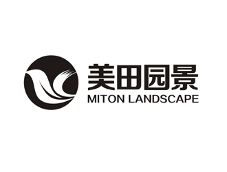 谭家强的美田园景logo设计