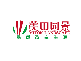 何锦江的美田园景logo设计
