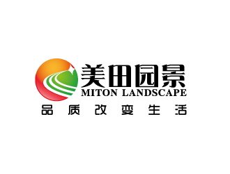 何锦江的美田园景logo设计