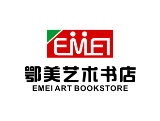 林思源的鄂美艺术书店标志设计logo设计