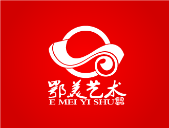 陈晓滨的鄂美艺术书店标志设计logo设计