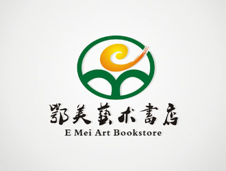 李泉辉的鄂美艺术书店标志设计logo设计