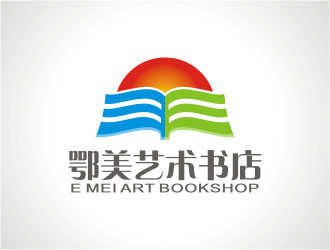 杨福的鄂美艺术书店标志设计logo设计