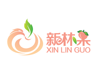 黄安悦的新林果生态农业卡通图标logo设计
