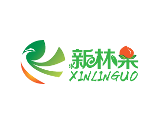 黄安悦的新林果生态农业卡通图标logo设计