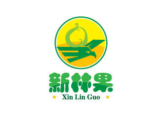 文大为的新林果生态农业卡通图标logo设计