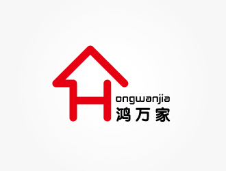 鸿万家LOGO设计 - LOGO123