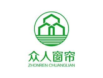 谭家强的众人窗帘logo设计