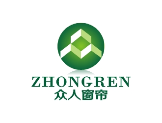 郑国麟的众人窗帘logo设计