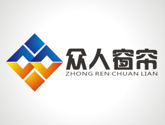 张军代的众人窗帘logo设计