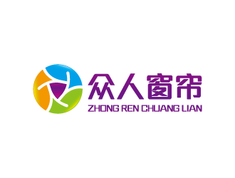 周金进的众人窗帘logo设计