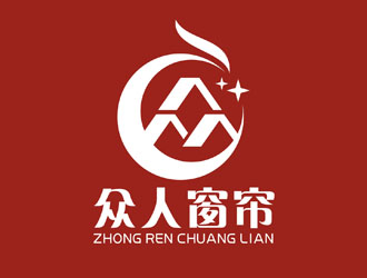 众人窗帘logo设计