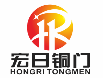 周文元的宏日铜门logo设计