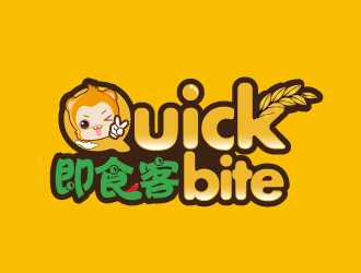 黄安悦的Quick bite 即食客logo设计