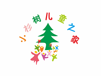 AR科技核心～雪狐设计的小杉树儿童之家logo设计