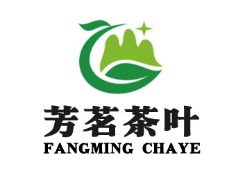 黄程的芳茗茶叶（注意：“芳茗茶叶”更正“芳茗茶业”）logo设计